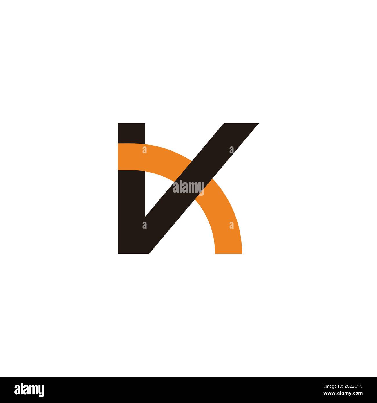 letter vk overlapping line geometric colorful logo vector Stock Vector ...