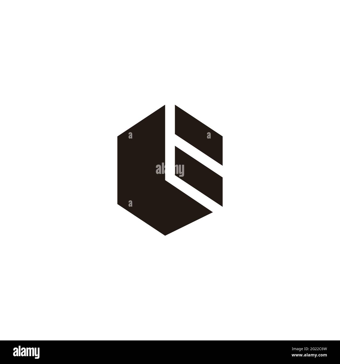 abstract letter t hexagonal box flat geometric logo vector Stock Vector ...