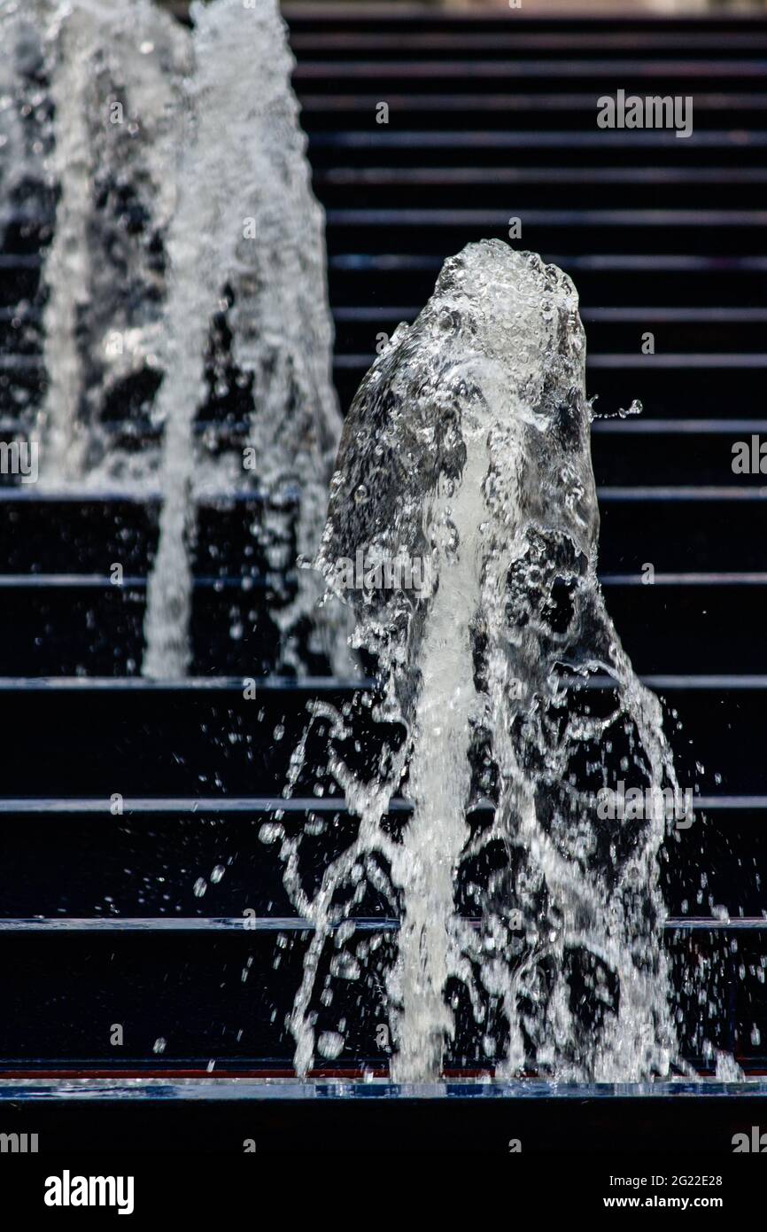 The gush of water of a fountain Stock Photo