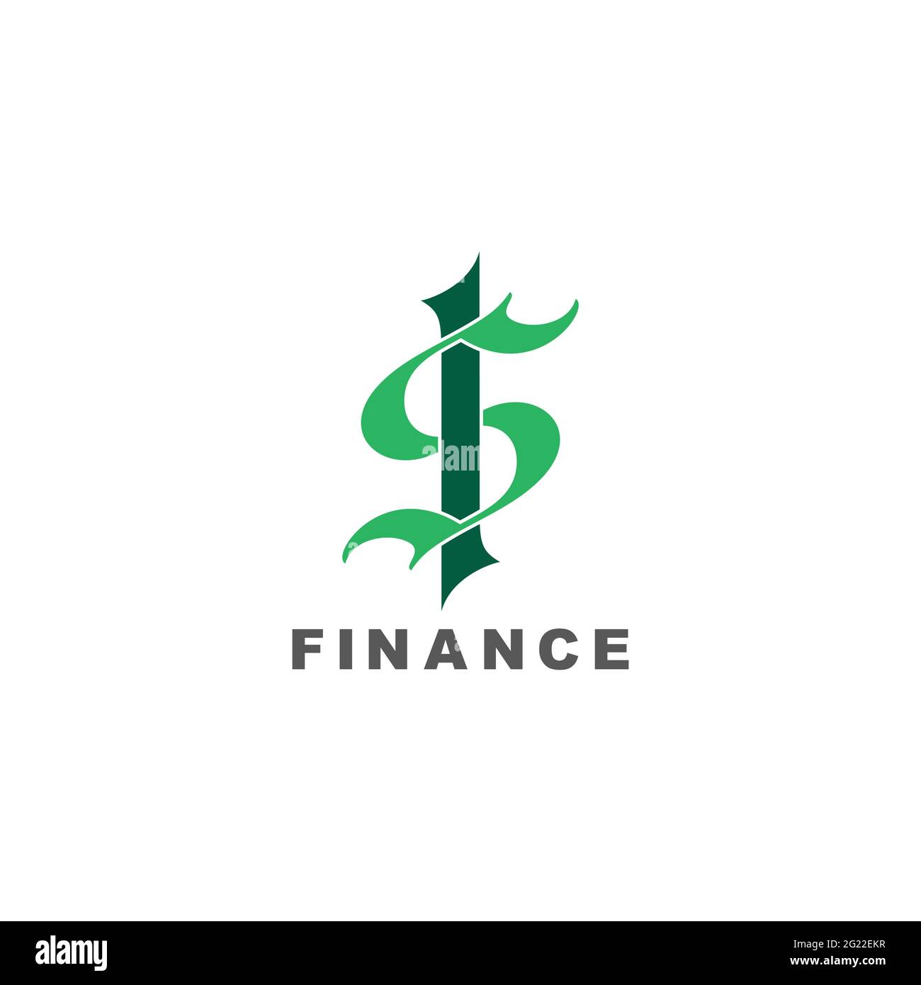 linked colorful green money dollar symbol vector Stock Vector