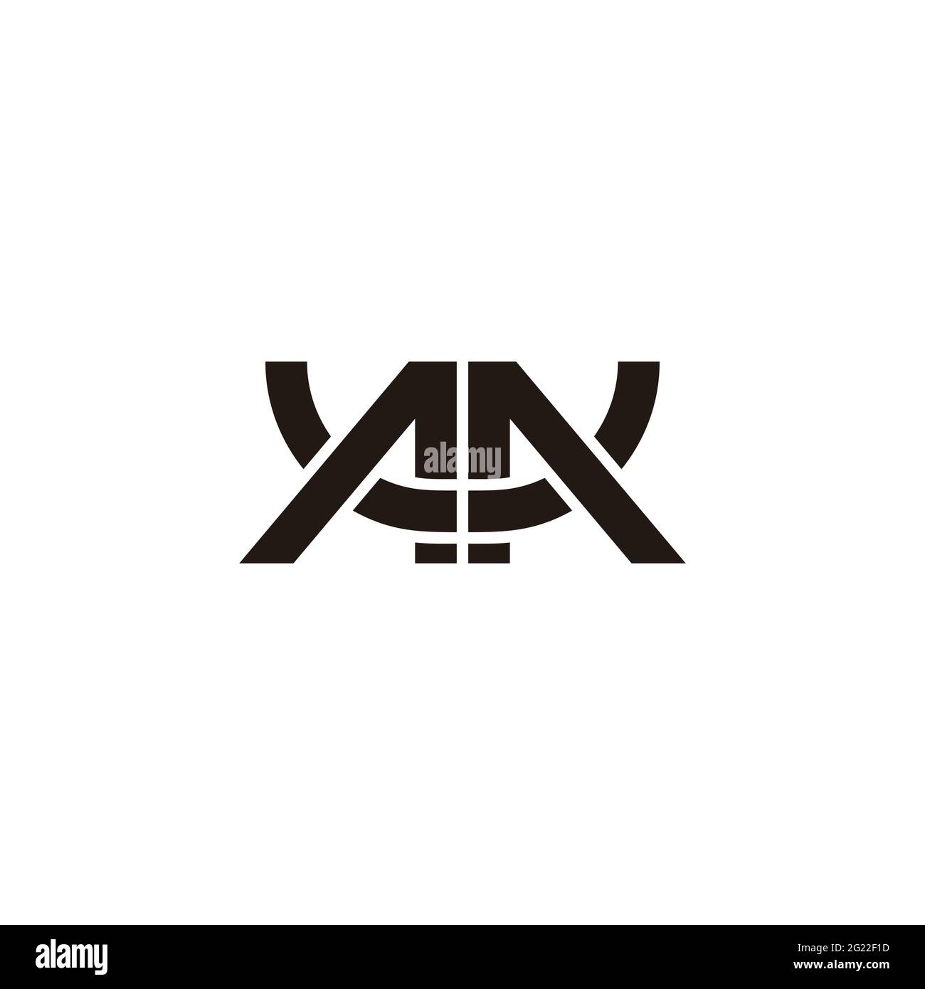 abstract letter mu linked overlapping line geometric line logo vector Stock Vector