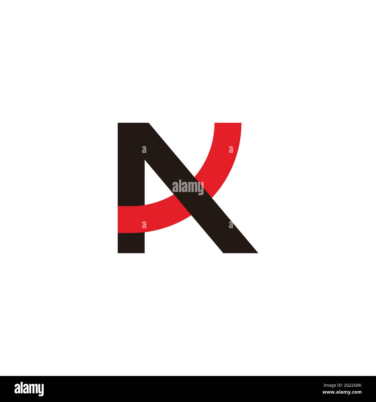 letter ak overlapping line geometric colorful logo vector Stock Vector