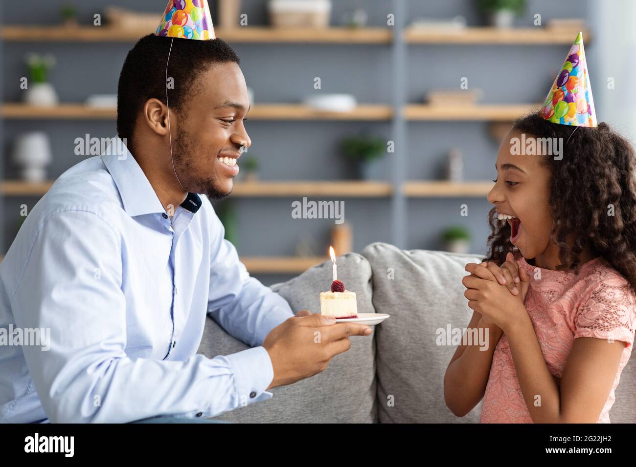 Daddy daughter celebrating birthday hi res stock photography and