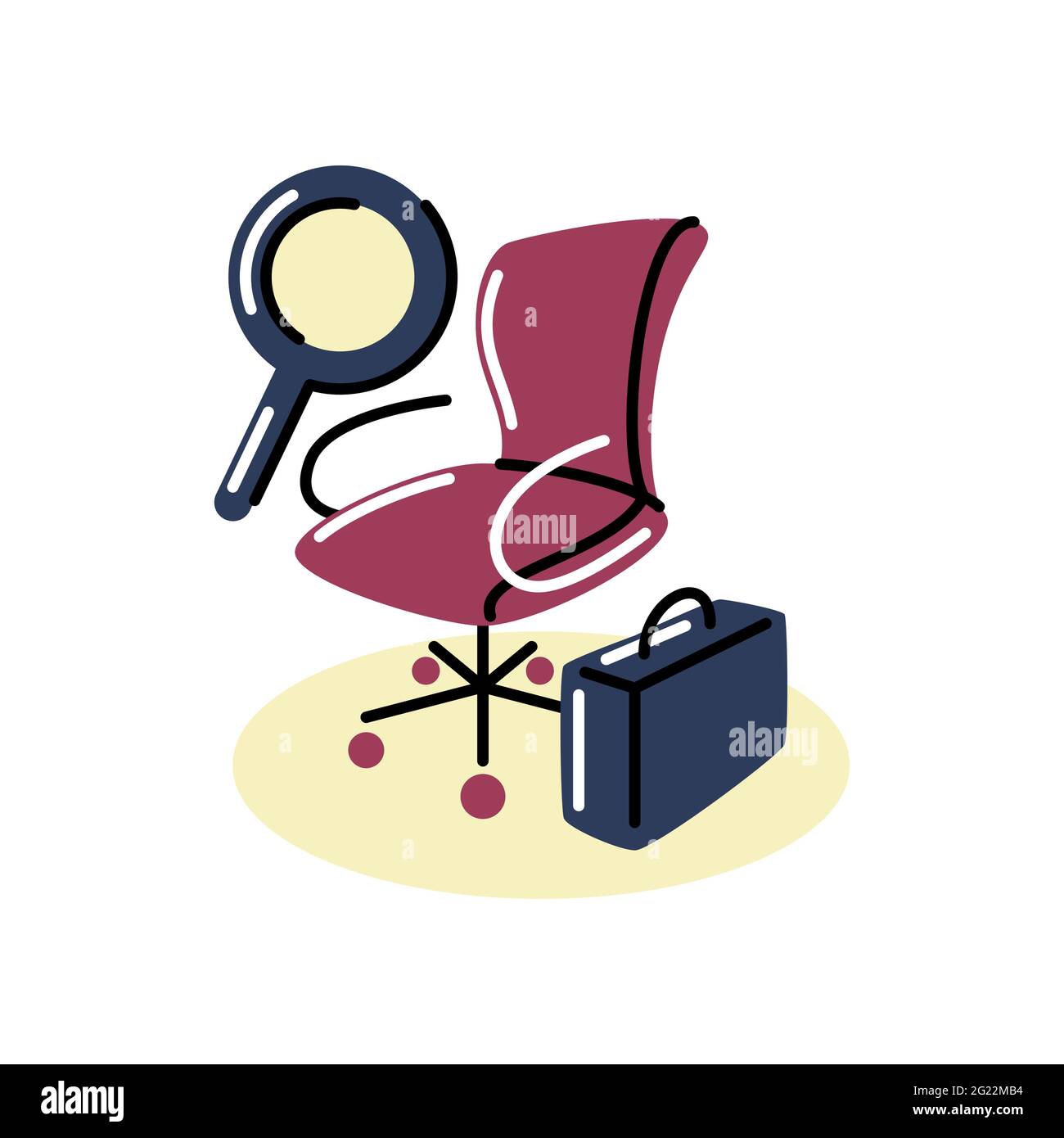Vacancy. Vector icon in bold line style Stock Vector