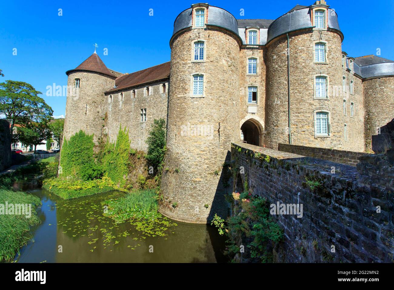 Boulogne sur Mer (northern France): the Castle Museum in the fortified town. The building is registered as a National Historic Landmark (French 'Monum Stock Photo