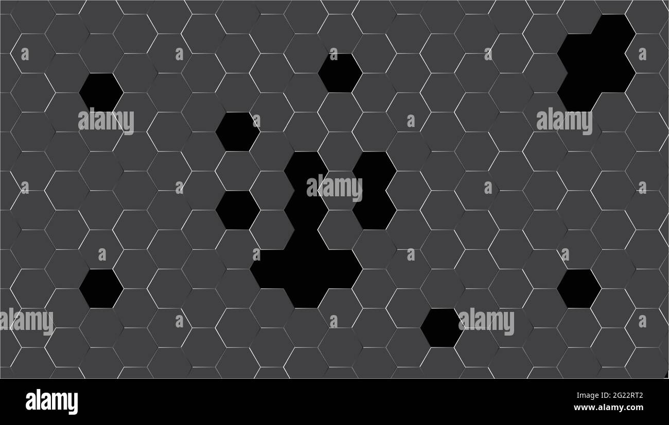 black hexagon abstract background vector illustration Stock Vector ...