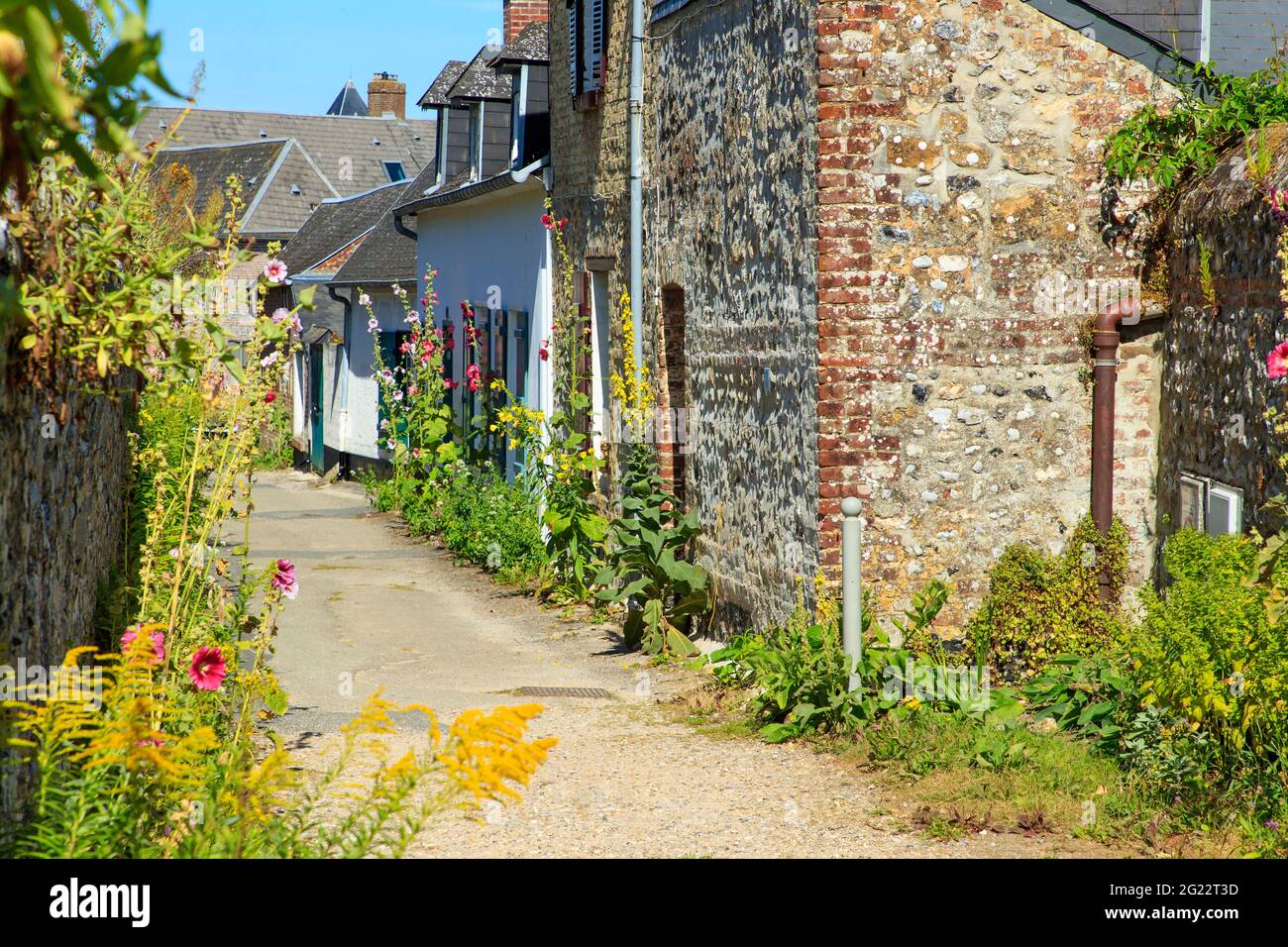 Saint Valery sur Somme (northern France): lane in the medieval town Stock Photo