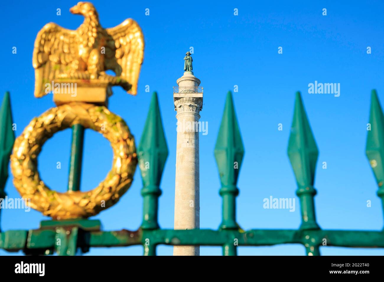Wimille (northern France): Column of the Great Army or Napoleon’s Column, building registered as a National Historic Landmark (French 'Monument histor Stock Photo