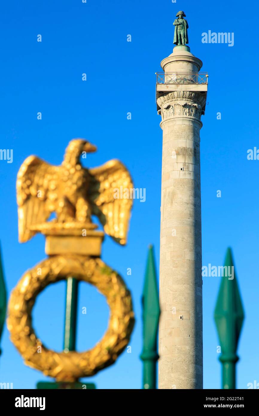 Wimille (northern France): Column of the Great Army or Napoleon’s Column, building registered as a National Historic Landmark (French 'Monument histor Stock Photo