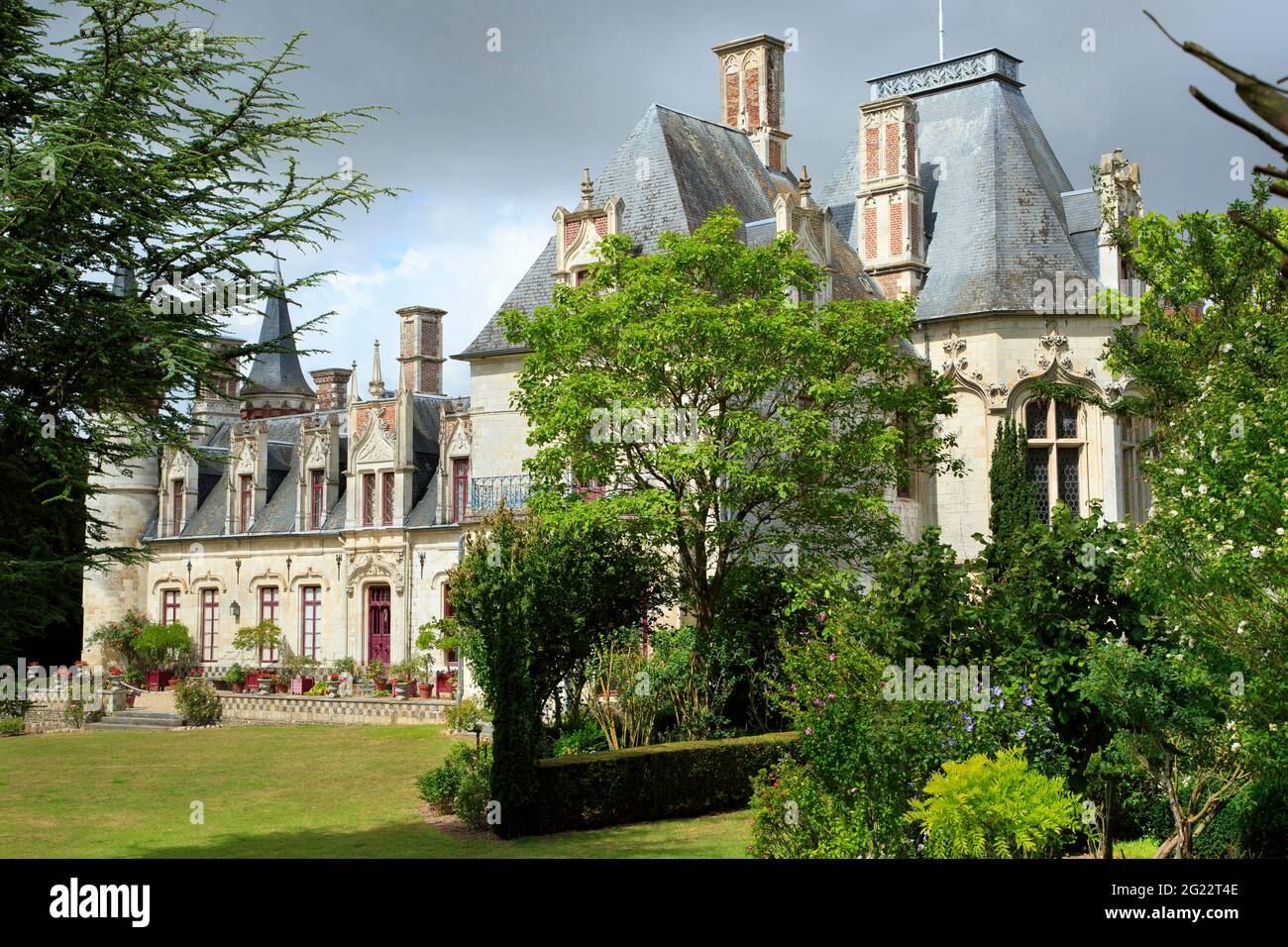 Regniere Ecluse (northern France): the castle, building registered as a National Historic Landmark (French 'Monument historique') Stock Photo