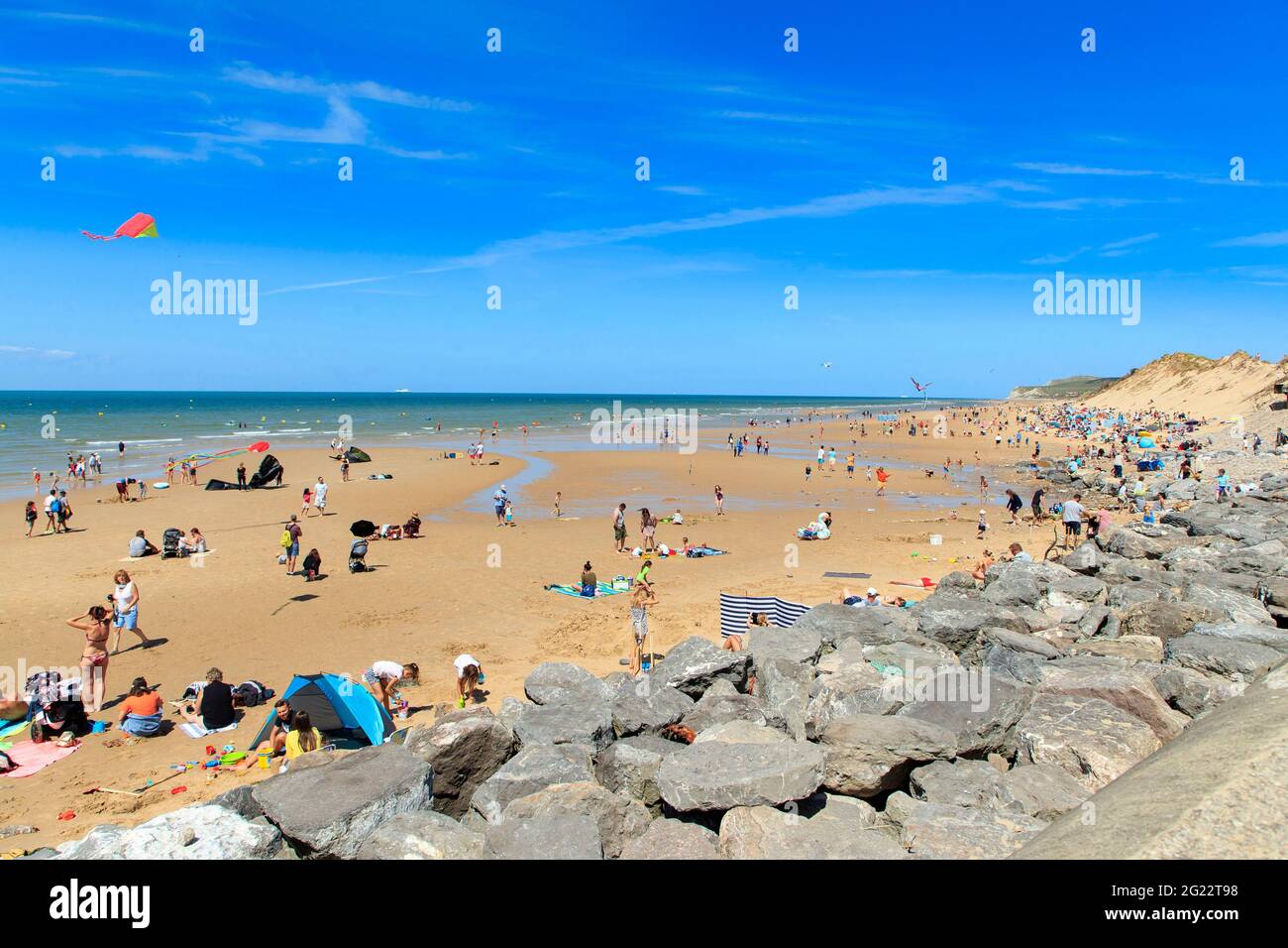 Wissant (northern France): the beach Stock Photo