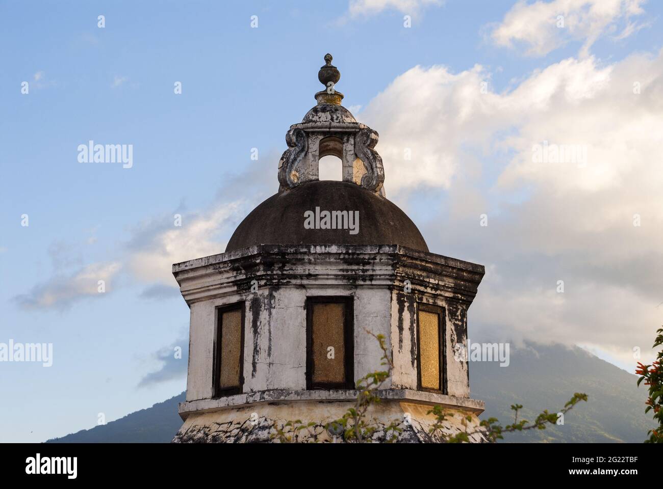 Details of domes in houses with Spanish style, Spanish heritage in La