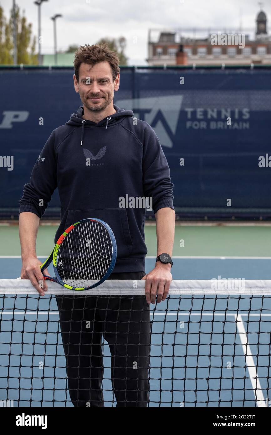 LTA Tennis Lesson with Sam Richardson. Head of Tennis - Products &  Programmes at LAWN TENNIS ASSOCIATION Stock Photo - Alamy