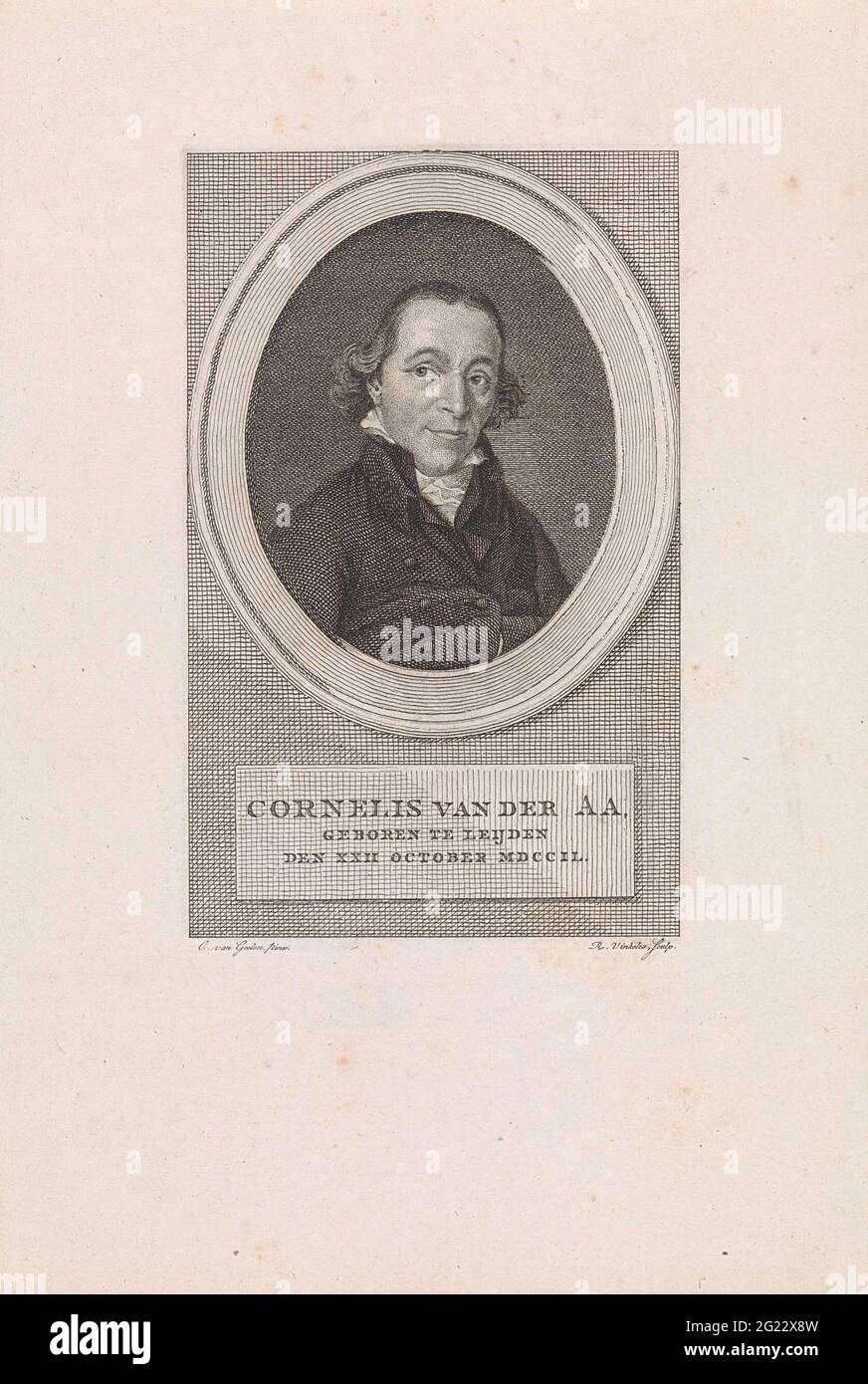 Portrait of Cornelis van der Aa. Portrait of the historian Cornelis van