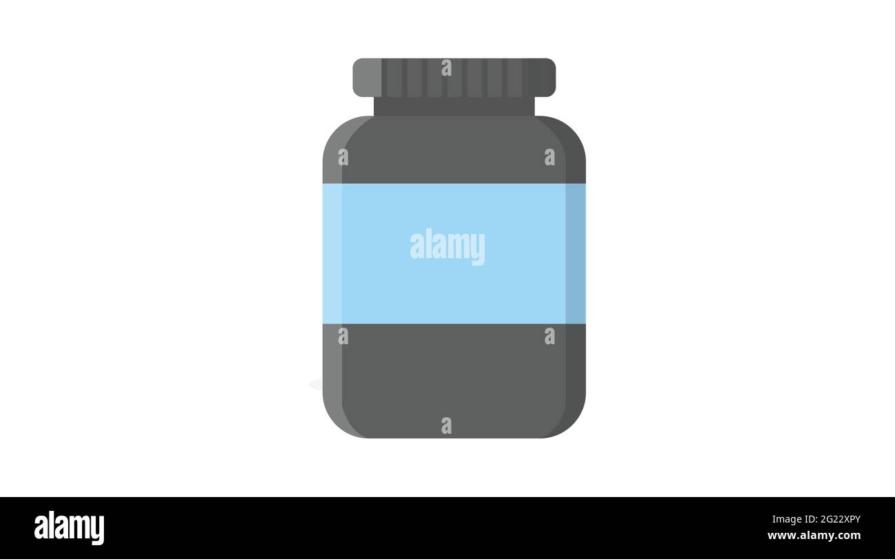 Vector Isolated Illustration of a Protein Bottle. Flat Protein Icon ...