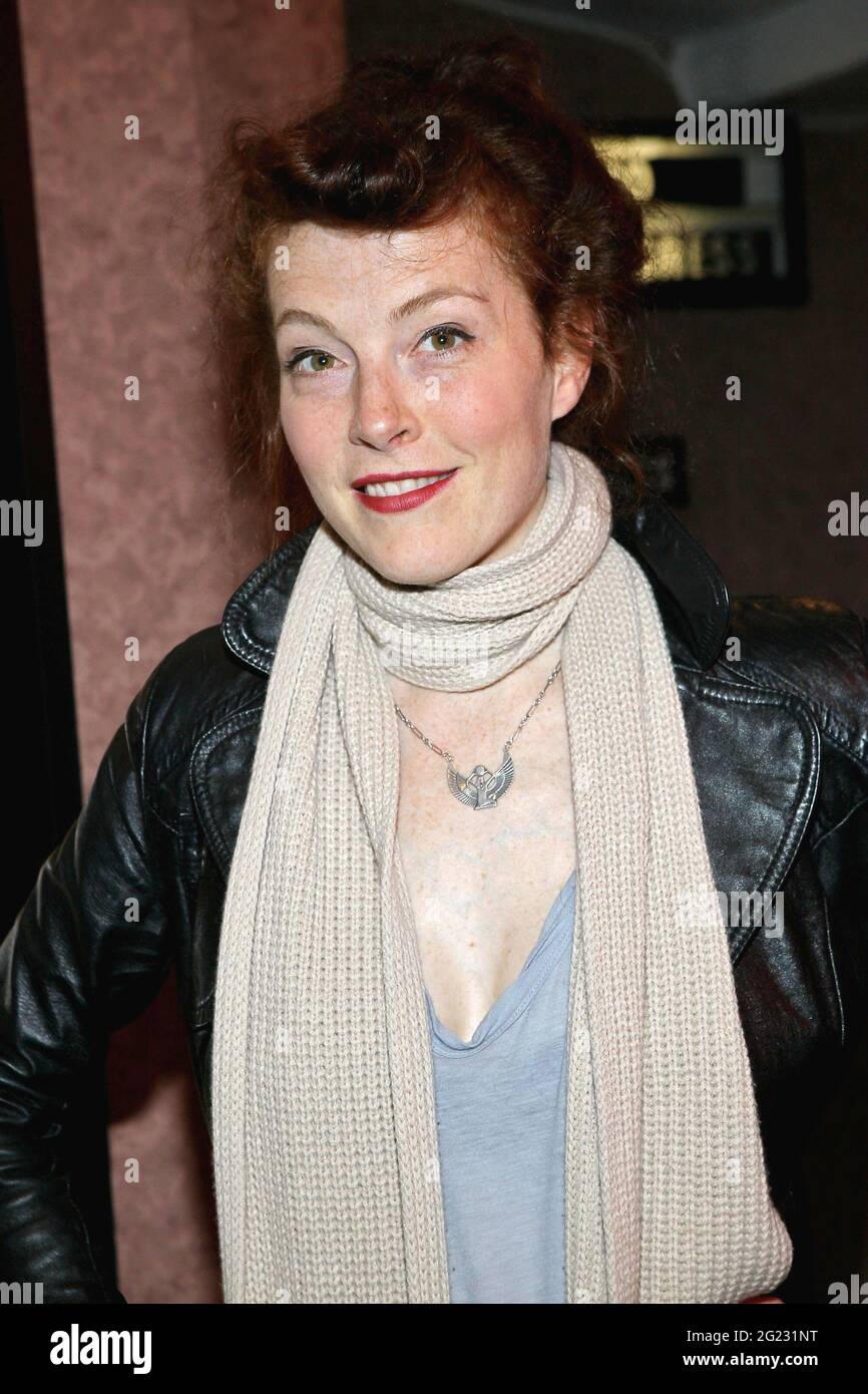 New York, NY, USA. 13 April, 2012. Film subject, musician of the alternative American rock group Hole, Melissa auf der Maur at the 'Hit So Hard' Documentary Q & A With Members Of The Band Hole at Cinema Village Cinema. Credit: Steve Mack/Alamy Stock Photo
