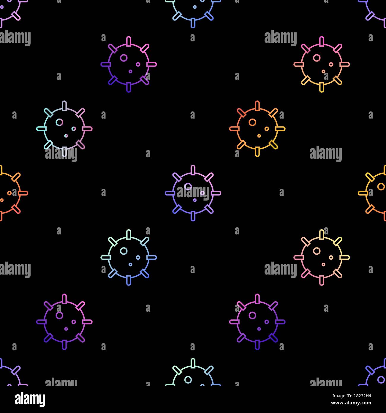 Seamless Coronavirus vector pattern. Sign of 2019-nCoV, pandemic, Novel ...