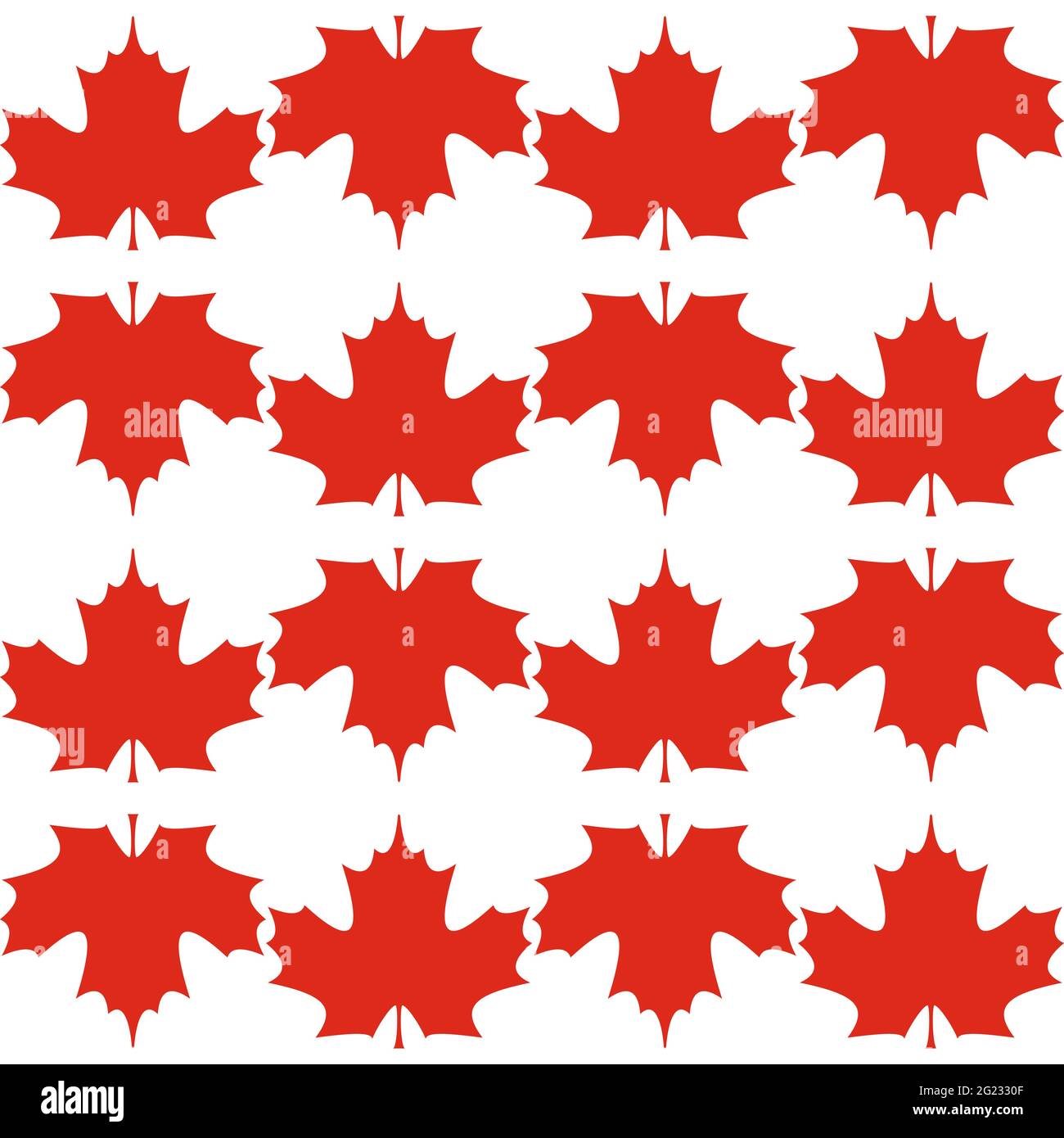Autumn seamless pattern. Colored maple leaves isolated on white ...
