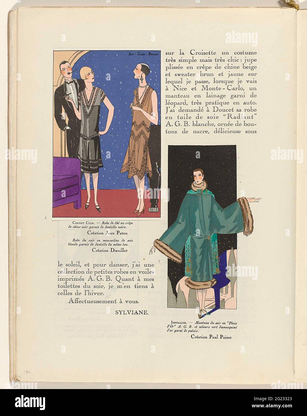 4-1921 Fashion Pochoir Bon Ton by Marty Robe pour danser de Doeuillet Hop La 
