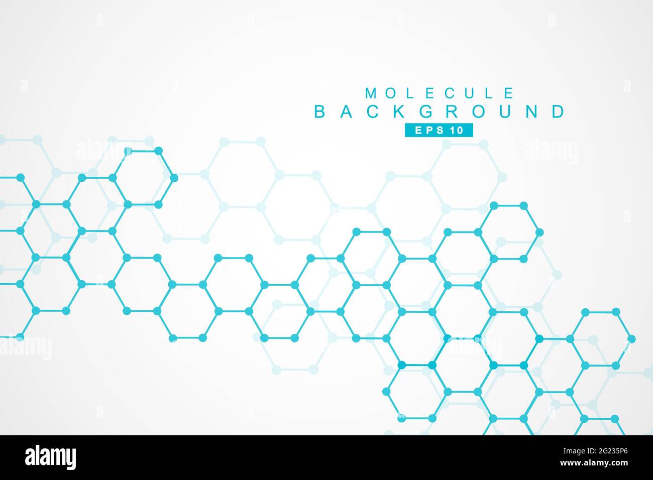 Hexagonal abstract background. Big Data Visualization. Global network connection. Medical, technology, science background. Vector illustration. Stock Vector