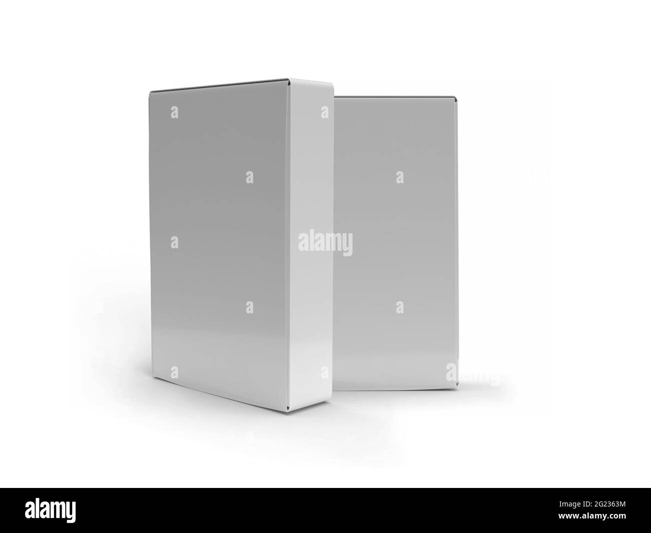 Rectangular Box Packaging 3D Illustration Mockup Scene on Isolated ...