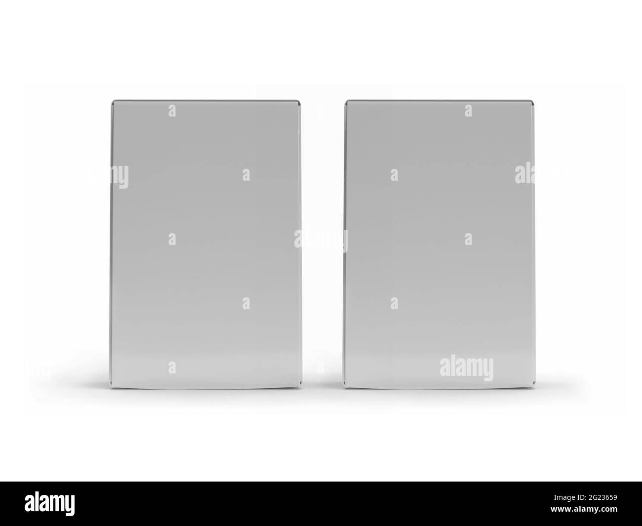 Rectangular Box Packaging 3D Illustration Mockup Scene on Isolated ...