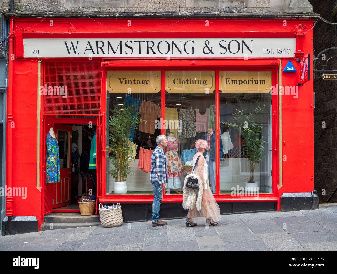 W. Armstrong & Son, Cockburn Street, Edinburgh, Scotland, UK. Stock Photo