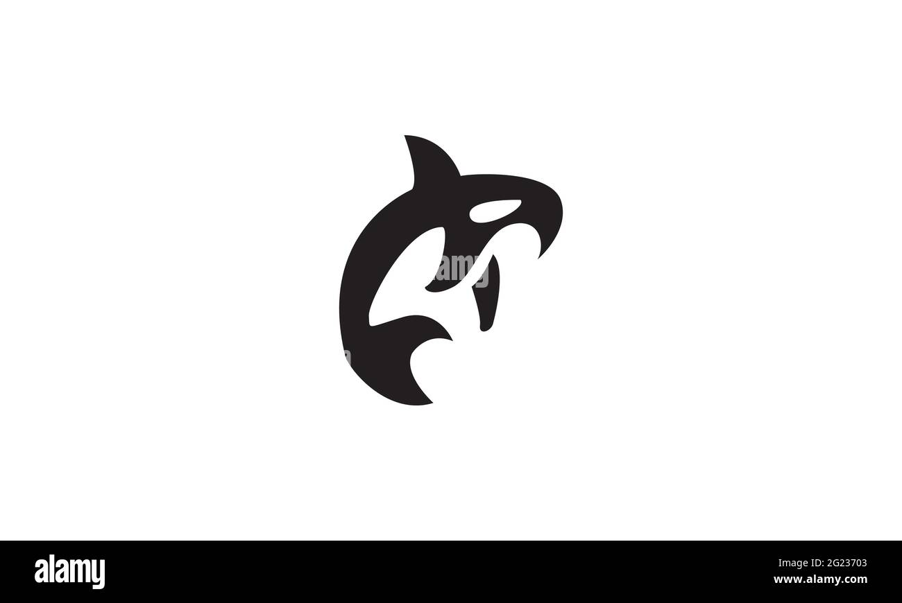 modern cute shape orca whale logo vector icon illustration design Stock Vector