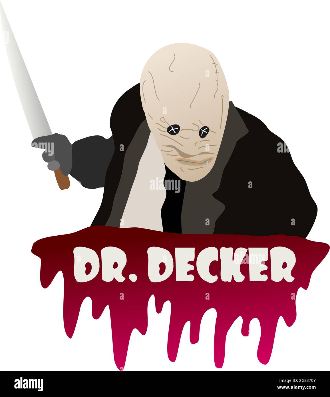 Doctor Decker from famous horror cult movie Stock Photo Alamy