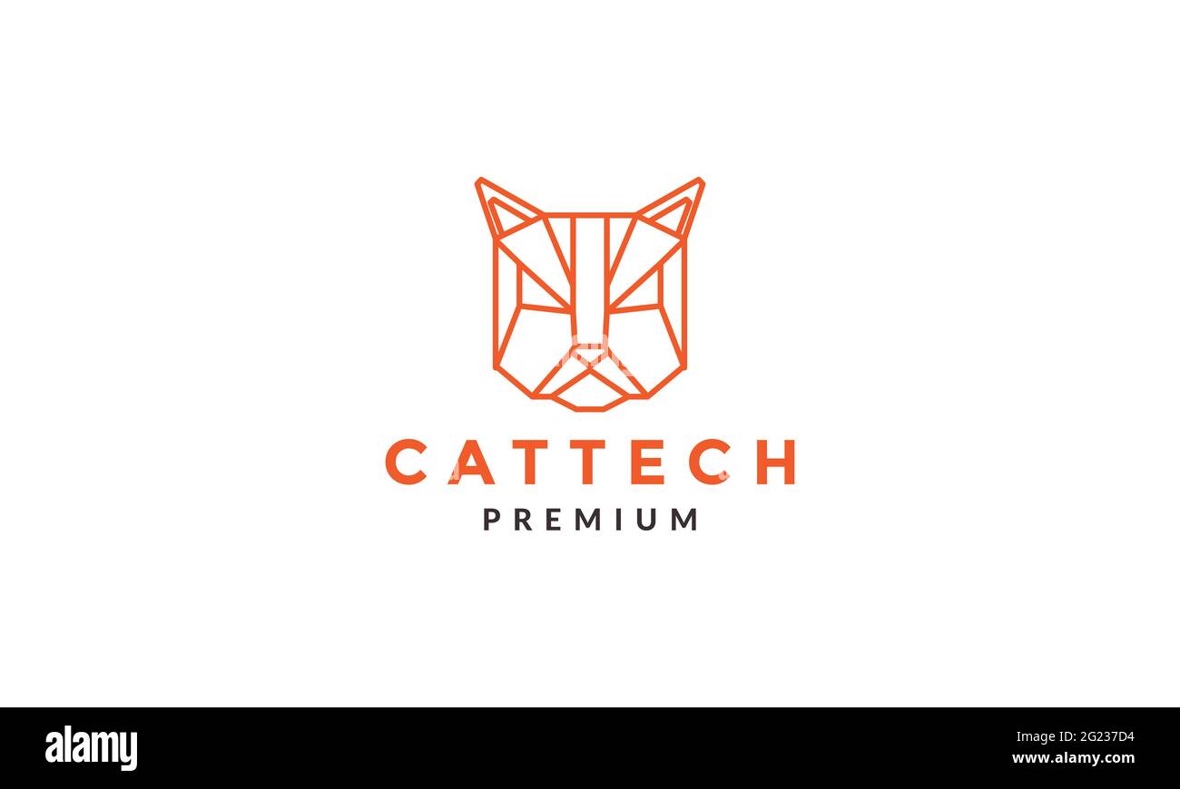 Cat tech logo hi-res stock photography and images - Alamy