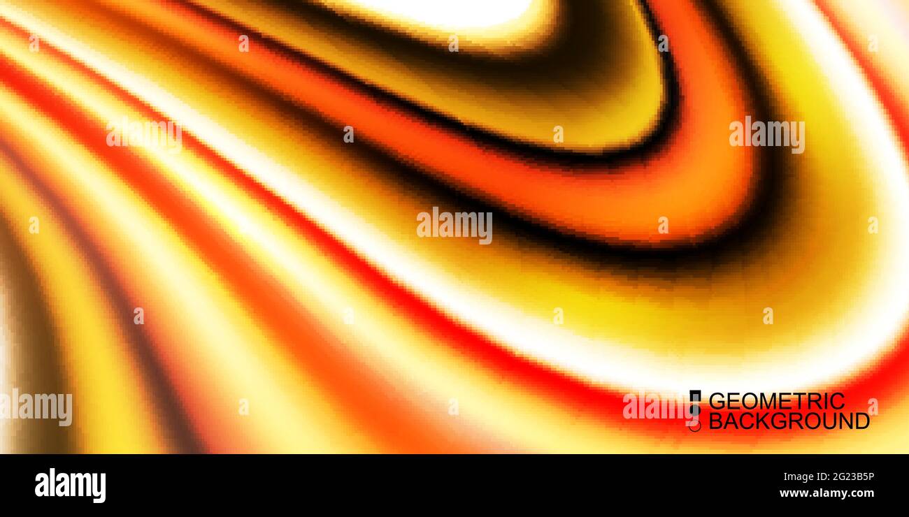 Geometric abstract background with waves in blurred colors Stock Vector