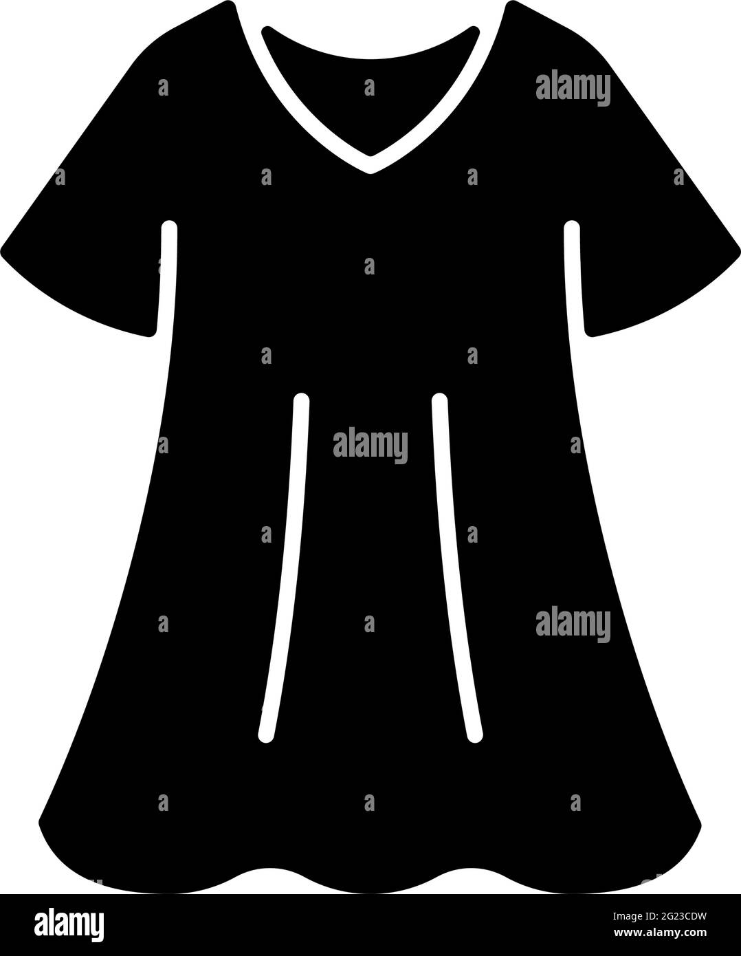 Sporty dress black glyph icon Stock Vector