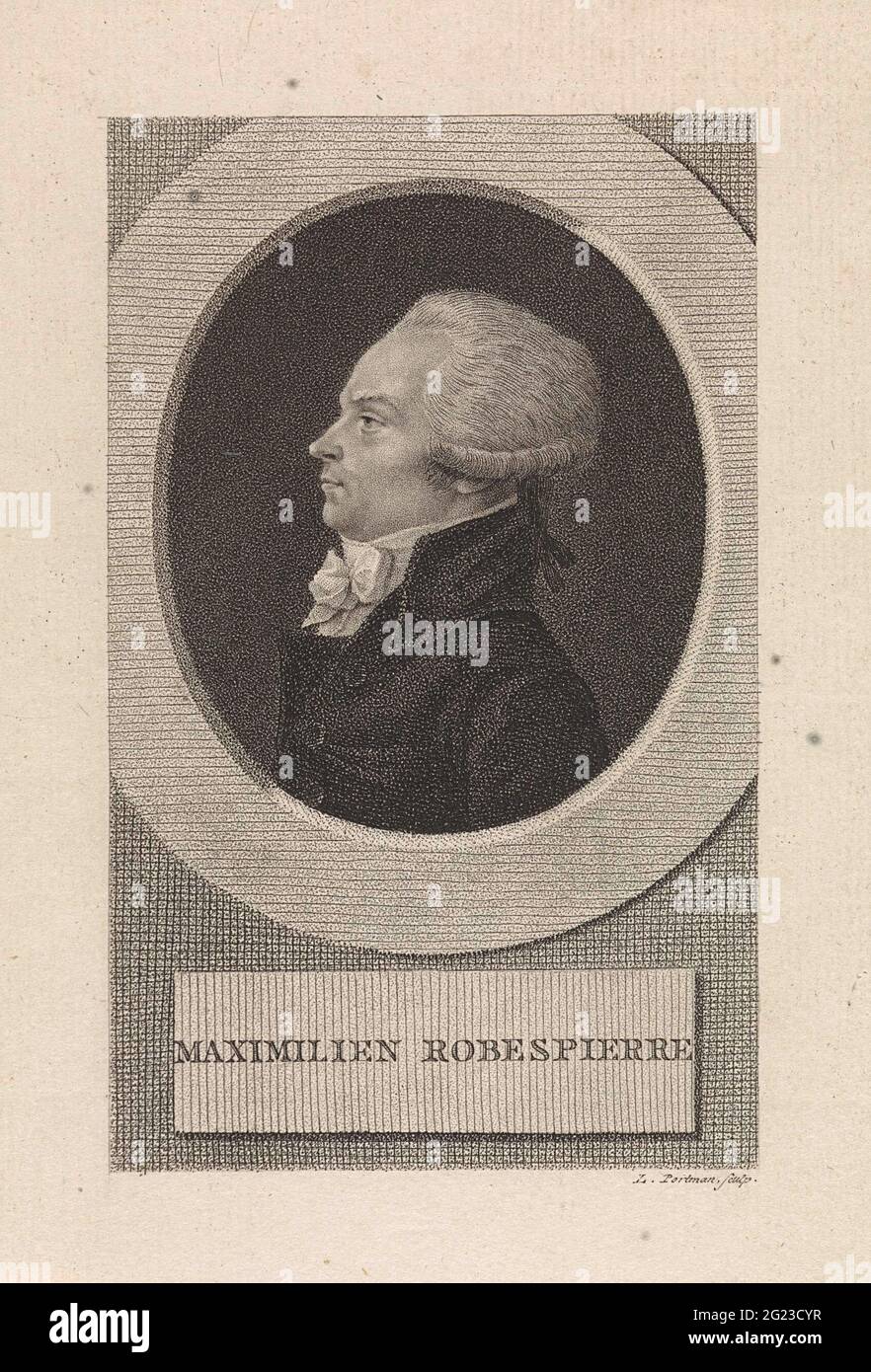 Portrait of the French lawyer MaxilienMarie Isidore de Robespierre