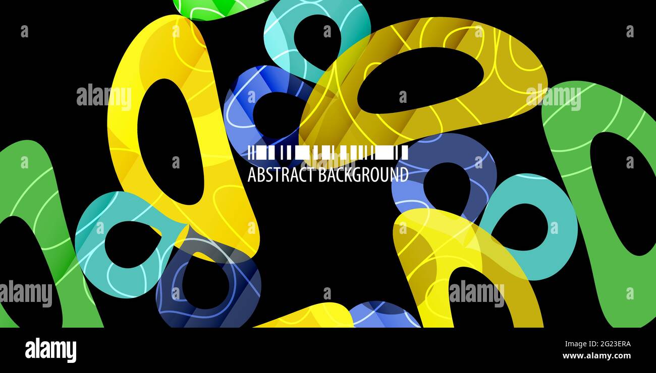 Abstract colorful background template with blended multiple discrete shapes Stock Vector