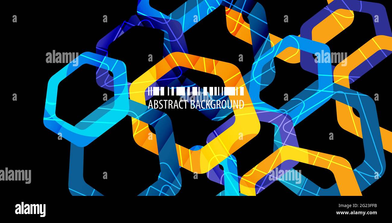 Abstract colorful background template with blended multiple discrete shapes Stock Vector