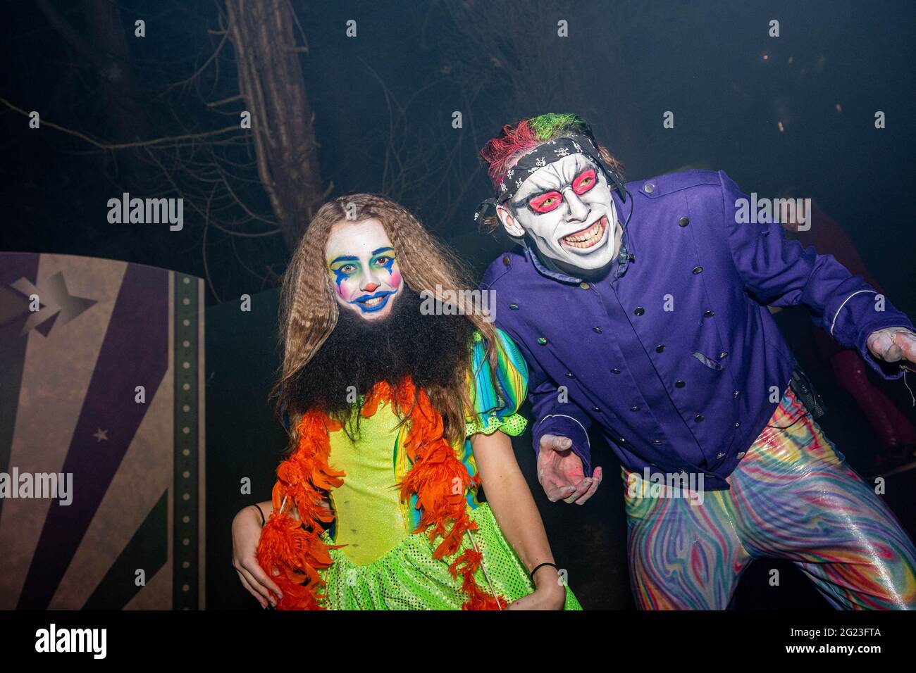 Alton Towers Scare Actors During Scarefest Scare Fest Inc The Alton Ancestors And The Freak Show Halloween Scare Scares Stock Photo Alamy