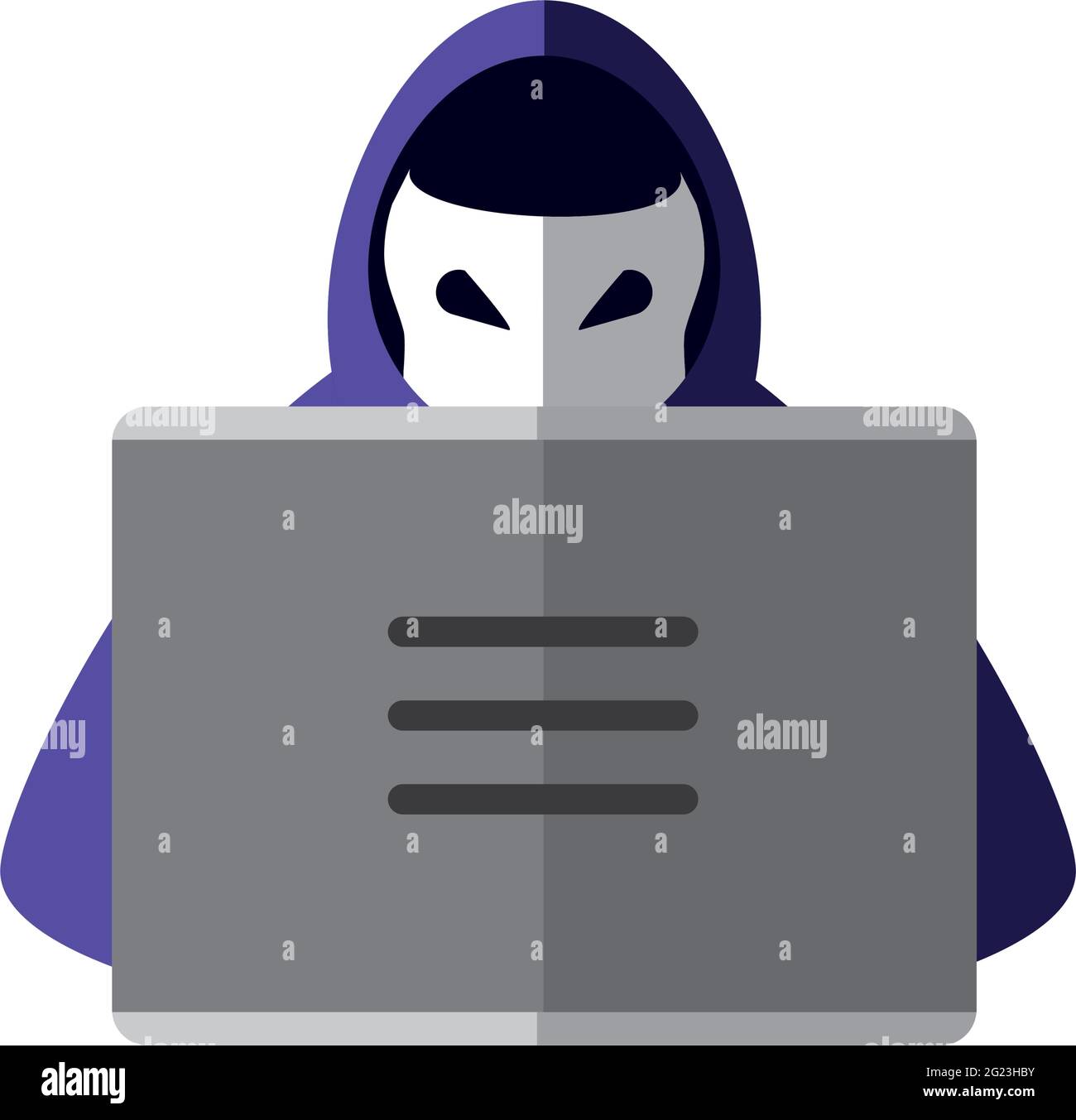 hacker avatar with laptop Stock Vector