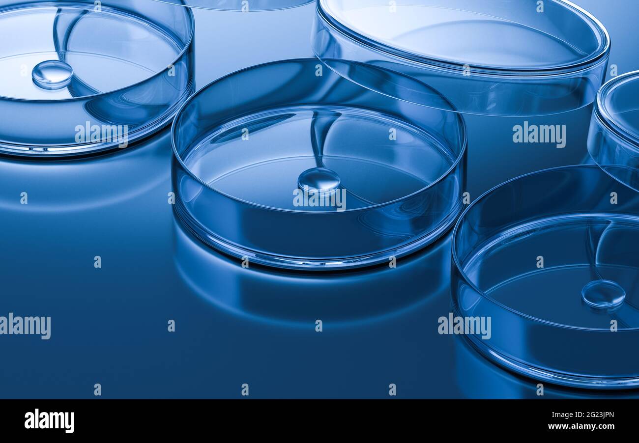 Glassware in the laboratory, 3d rendering. Computer digital drawing ...