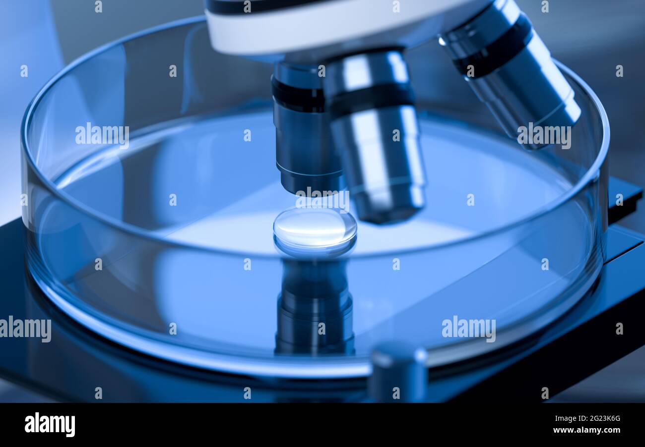 Microscope in laboratory 3d rendering hi-res stock photography and ...