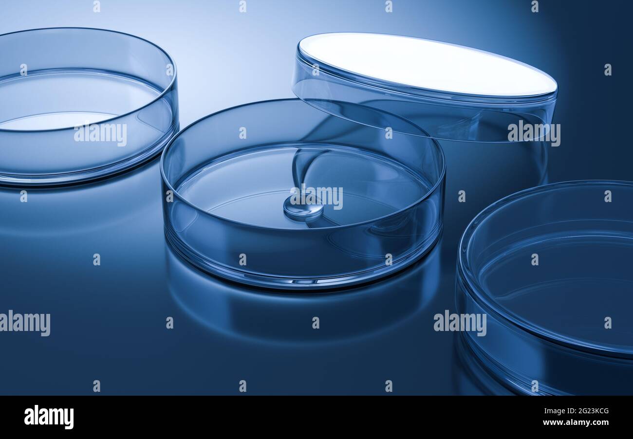 Glassware in the laboratory, 3d rendering. Computer digital drawing ...