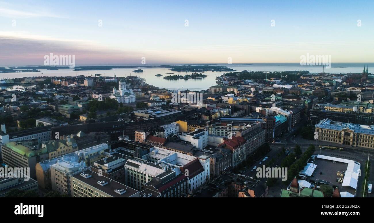 Helsinki city centre aerial hi-res stock photography and images - Alamy