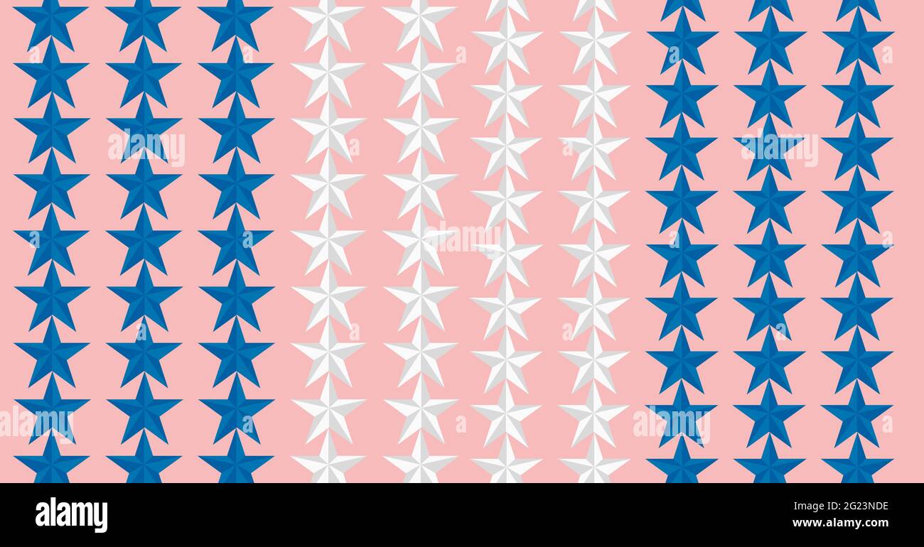 Pink background white stars hi-res stock photography and images - Alamy