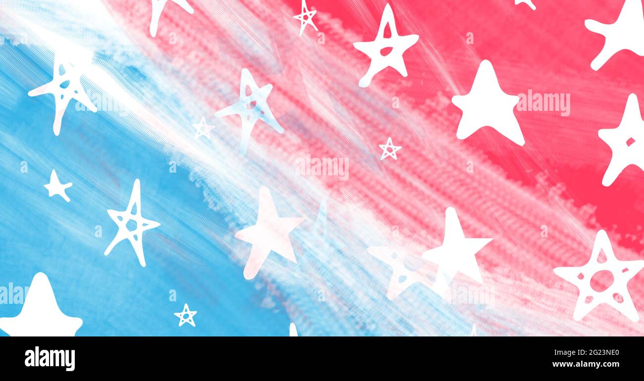 Pink background white stars hi-res stock photography and images - Alamy