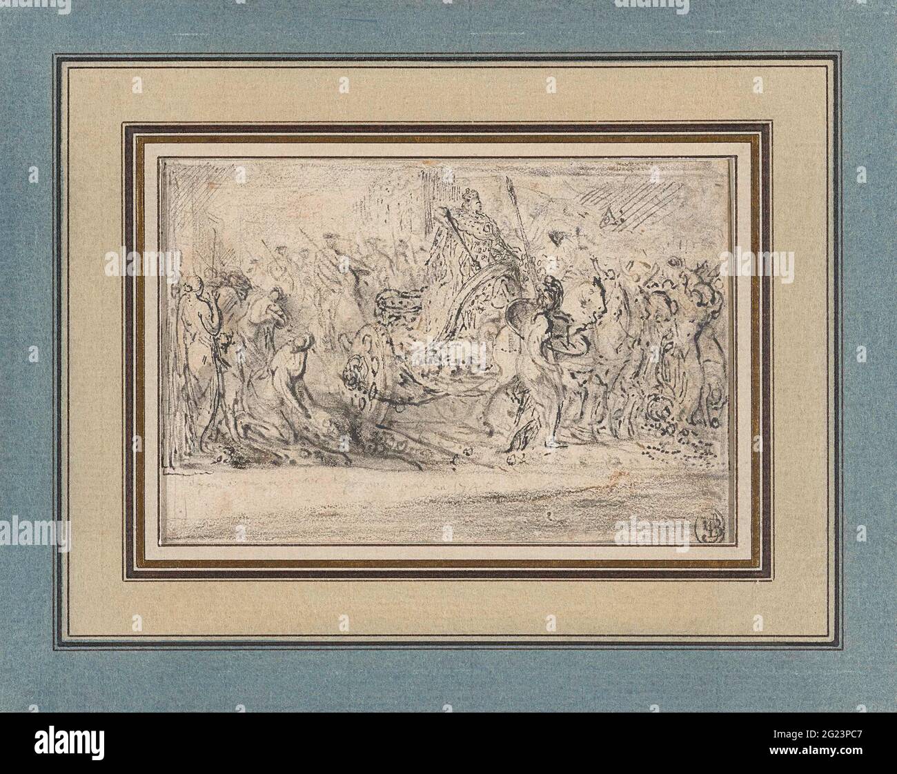 Allegory on the return to Paris from Louis XVI after his coronation in ...