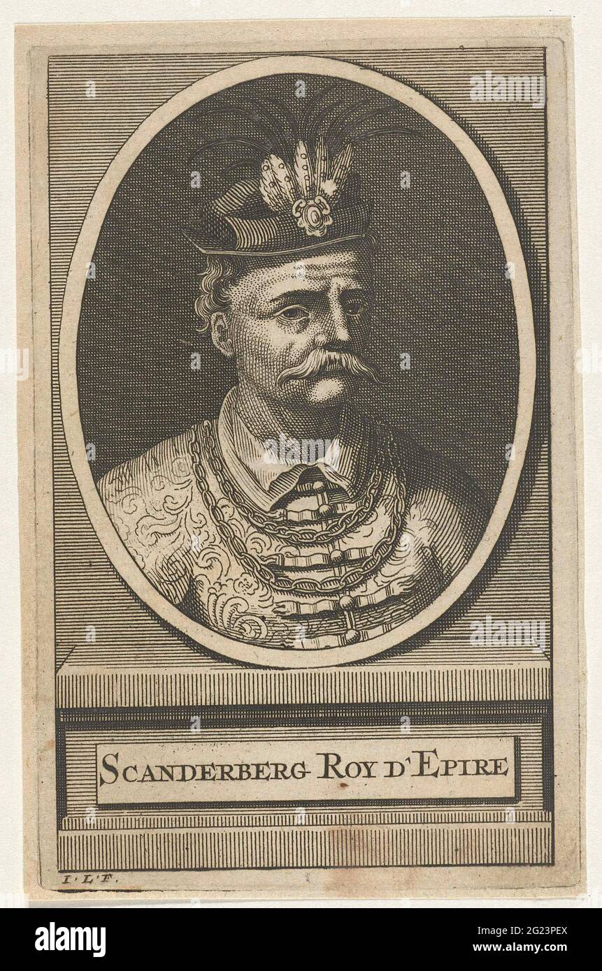 Portrait of Georg Skanderberg; Scanderberg Roy D'Epire. Portrait bust ...