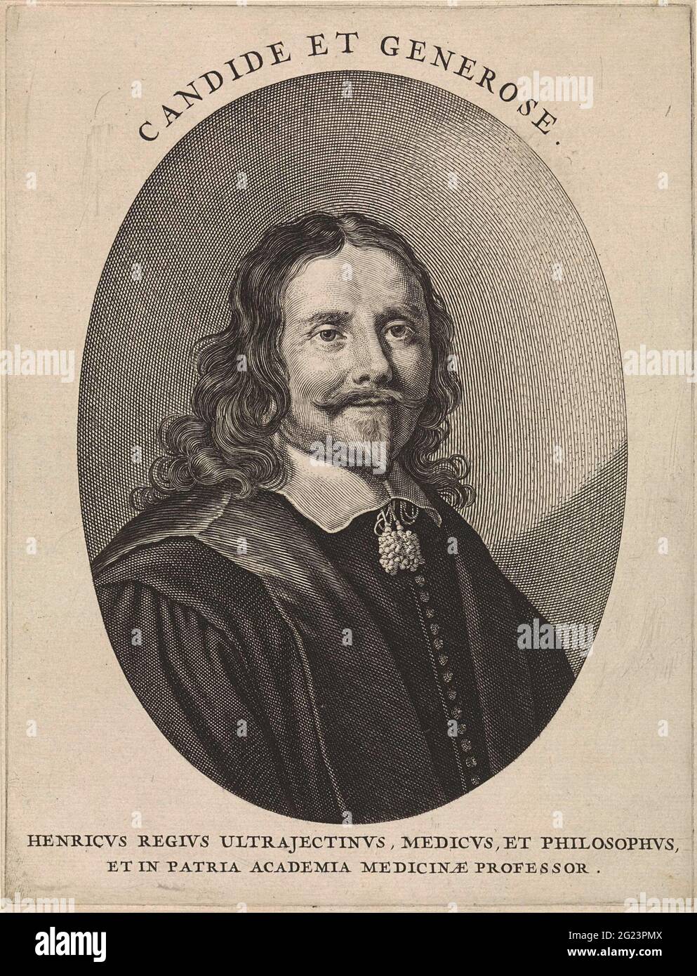 Portrait of Henricus Regius. Portrait of the Utrecht doctor Henricus
