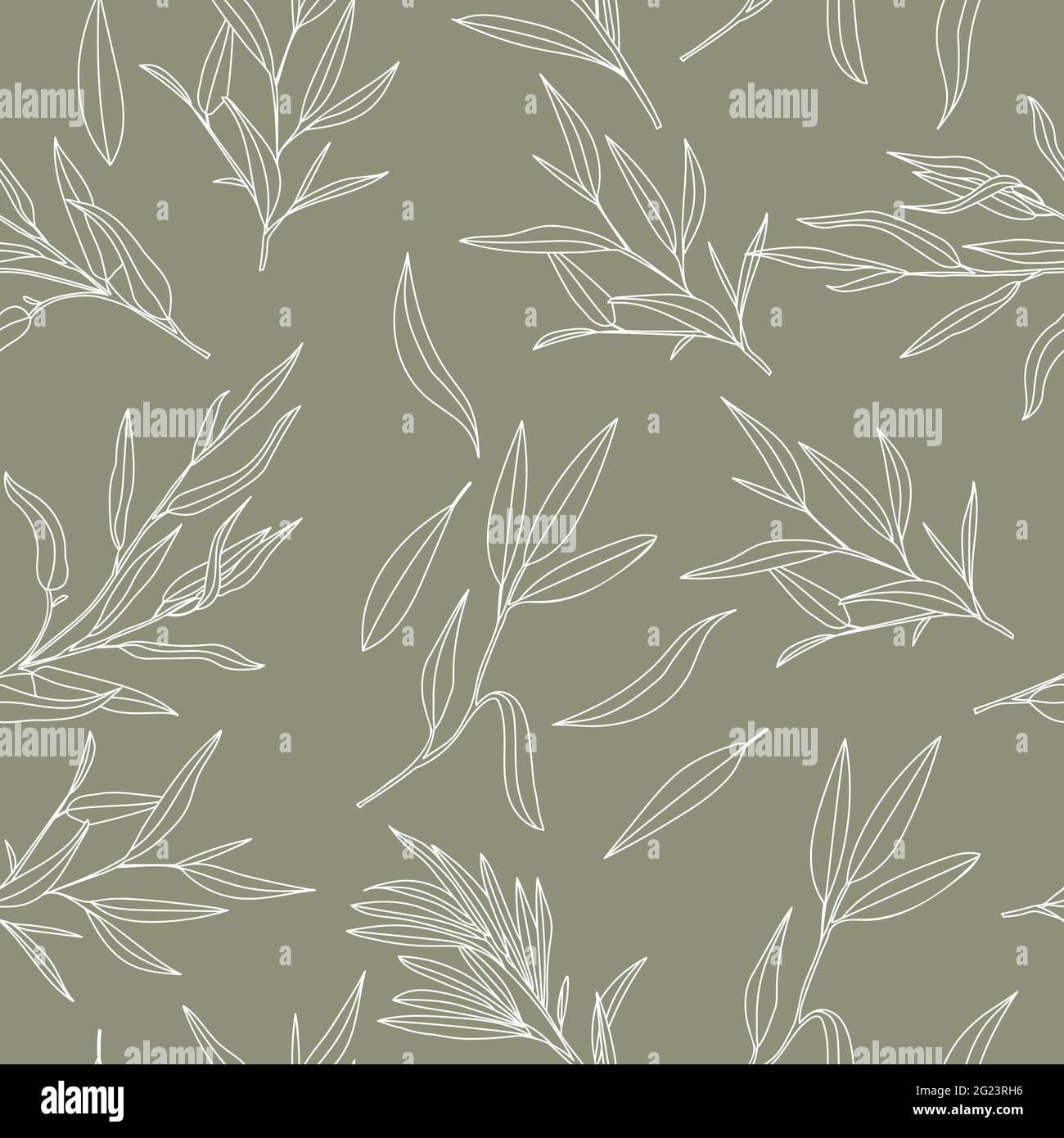 Seamless food herbs vector background, tea leaves hand drawn pattern ...