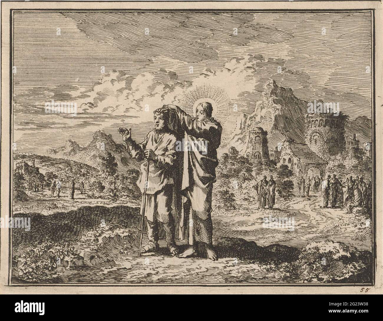 Christ heals a blind man Stock Photo - Alamy