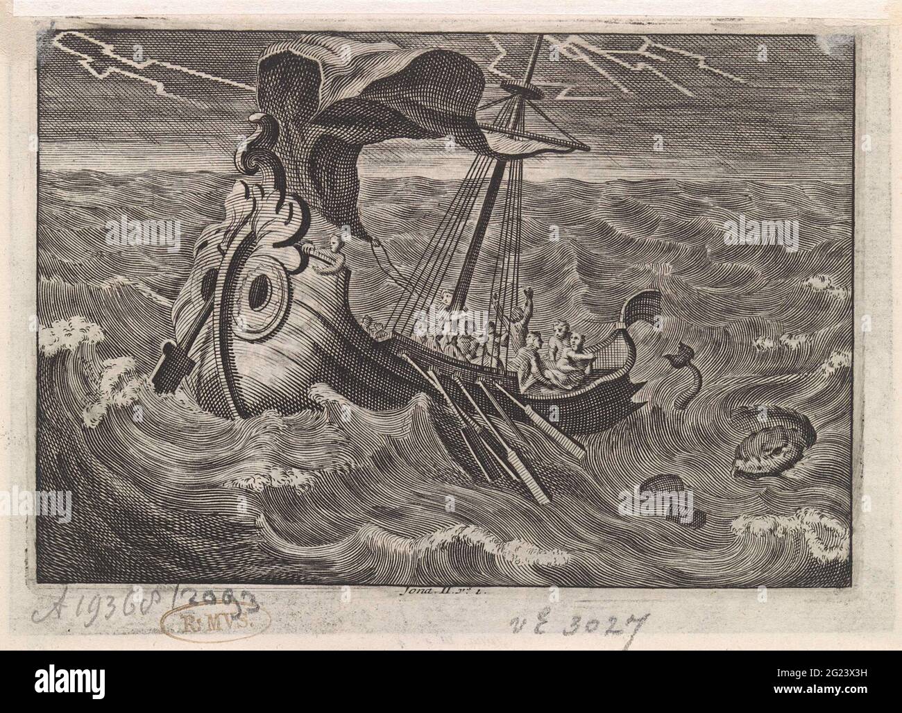 Jonah is thrown overboard by the fishermen Stock Photo Alamy