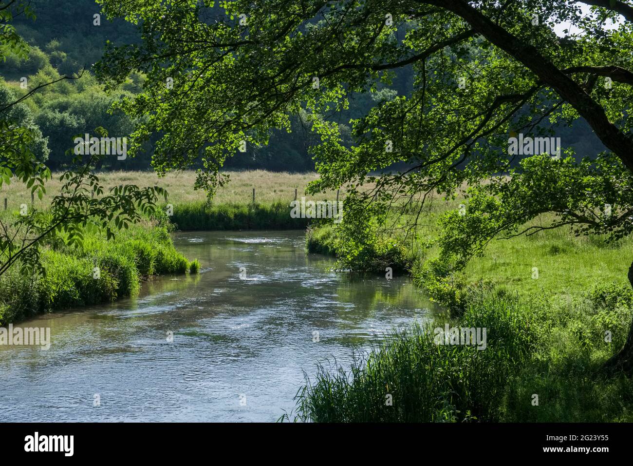 The Valley of Crevon in Ry (northern France) Stock Photo